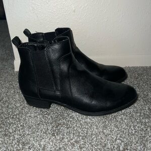 Black ankle booties